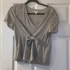 14th & Union tie-front blouse